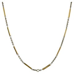 Edwardian 14k Watch Chain Necklace 16"