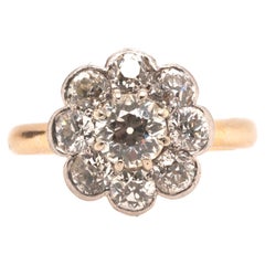 Edwardian 14K Gelbgold .75ct Old European Brilliant Diamant Verlobungsring