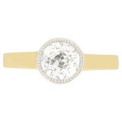 Anillo solitario de diamantes eduardiano de 1,50 quilates, c.1910
