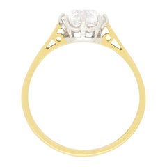 Edwardian 1.51 Carat Diamond Solitaire Ring, circa 1910s