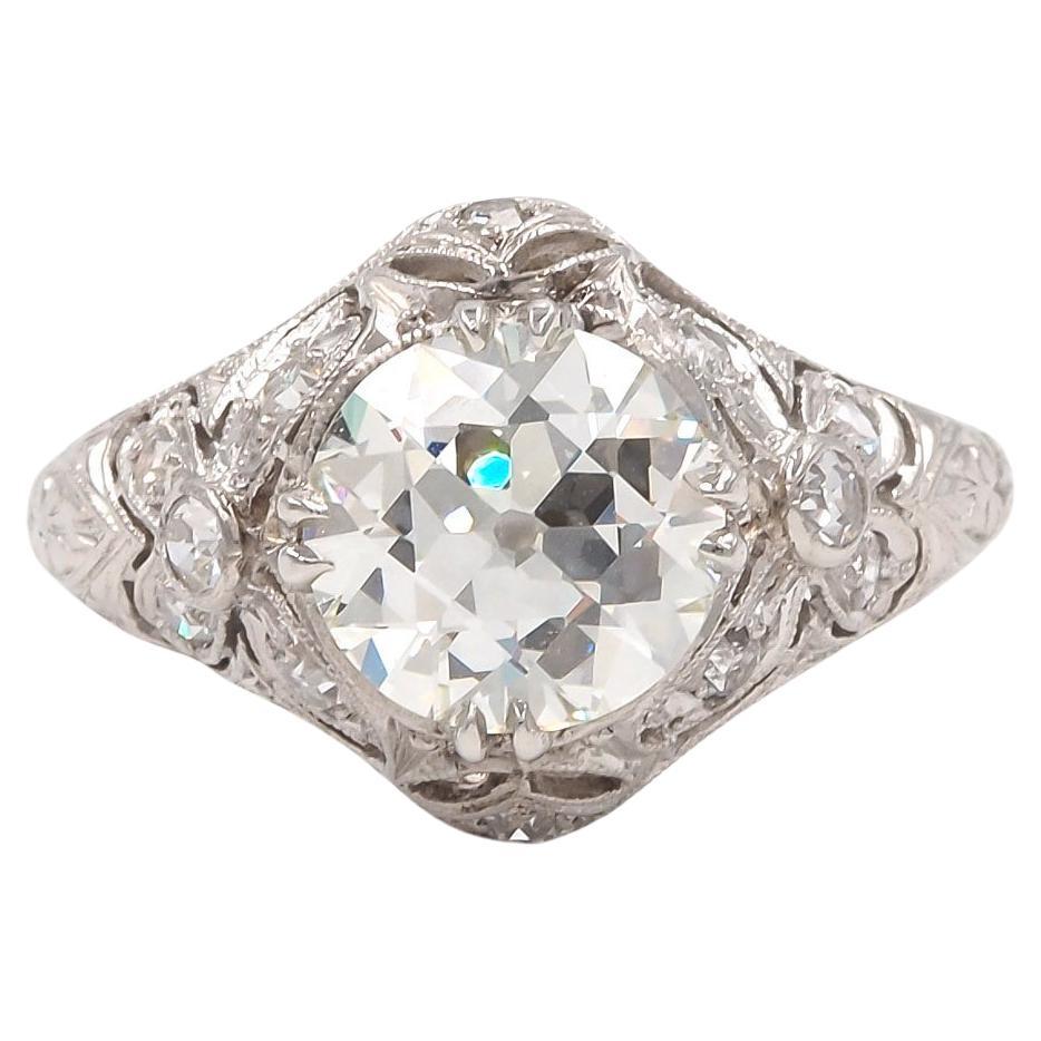 Edwardian 1.52 Ct. GIA Certified Old European Cut Diamond Engagement Ring