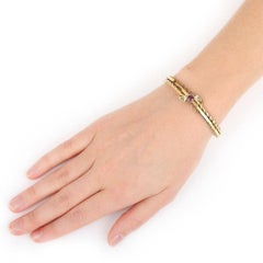 Edwardian 15ct Gold Ruby and Diamond Bangle, Circa 1910
