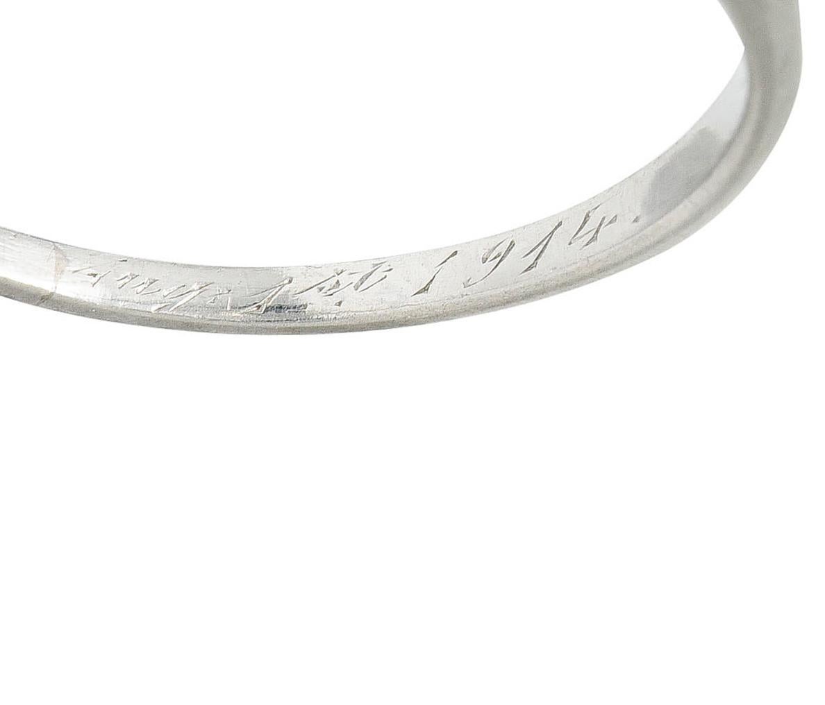 Women's or Men's Edwardian 1.50 Carat Jubilee Cut Antique Diamond Platinum Engagement Ring