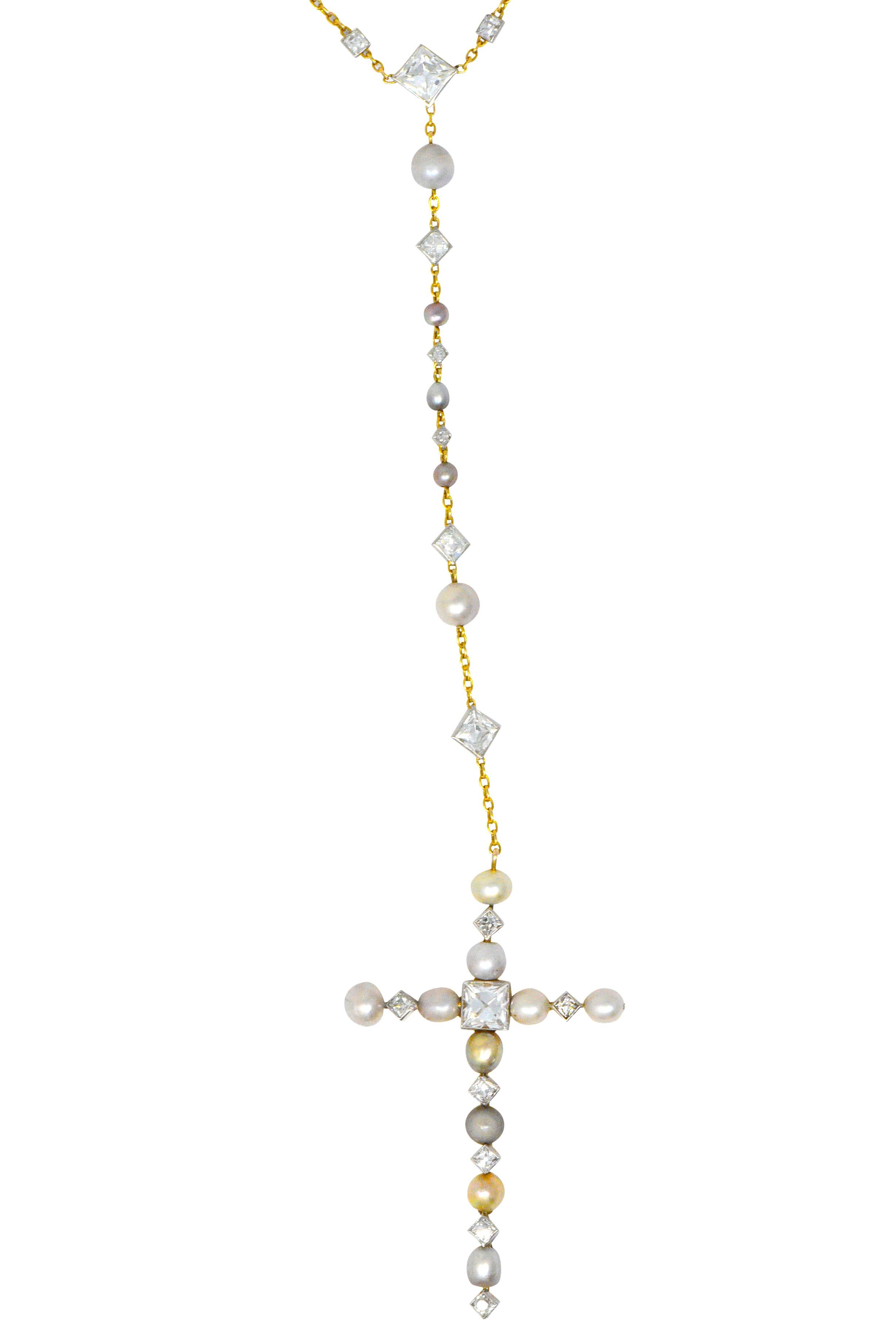 platinum rosary necklace