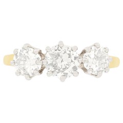 Edwardian 1.65ct Diamond Trilogy Ring, c.1910s