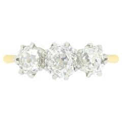 Edwardian 1.65ct Diamond Trilogy Ring, c.1910s