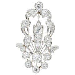 Antique Edwardian 1.70 Carat Diamond Platinum Ring, circa 1915