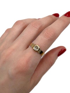 Edwardian 18 Karat Gold Old Mine Cut Diamond Solitaire Ring