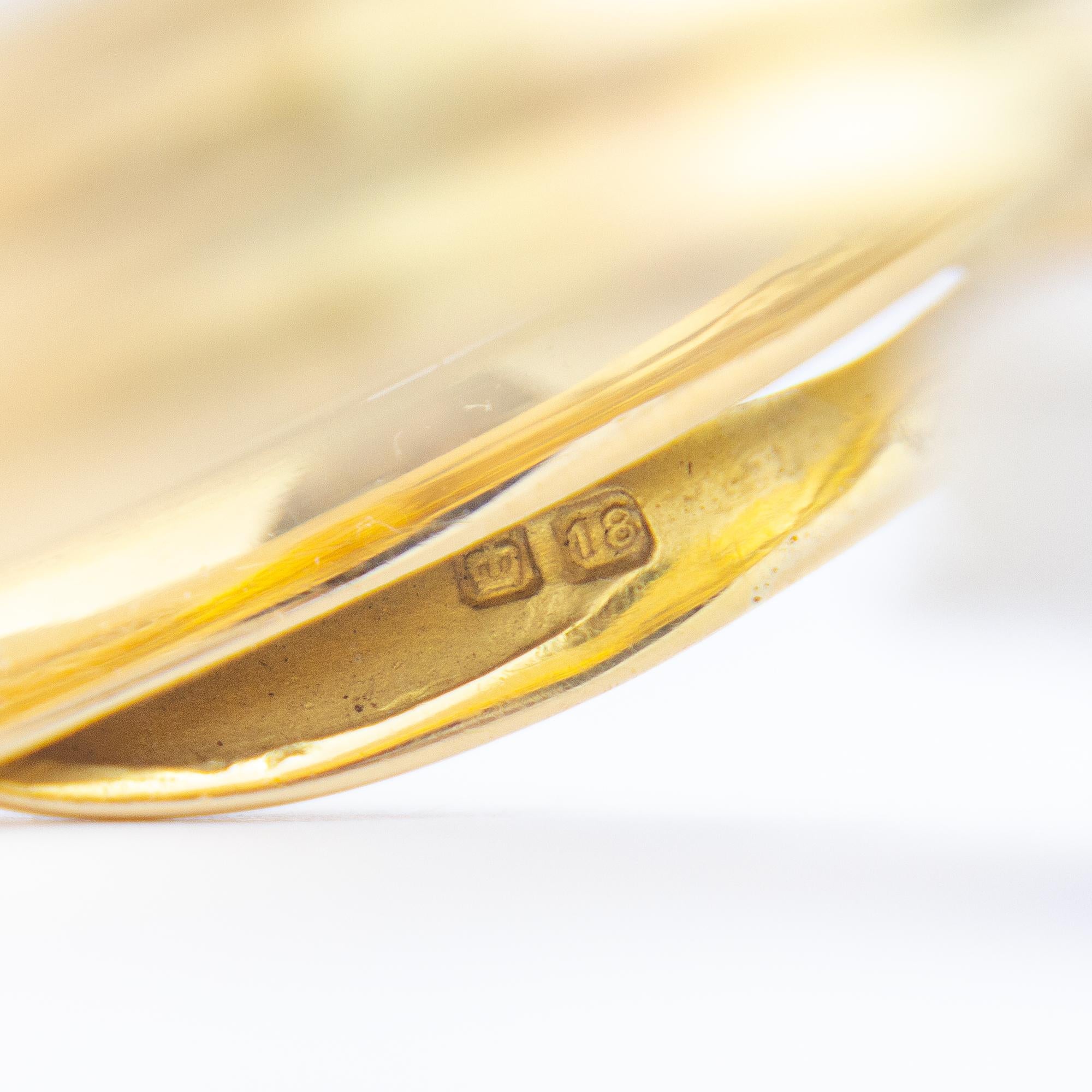 Edwardian 18 Karat Yellow Gold & Diamond Serpent Ring For Sale 3