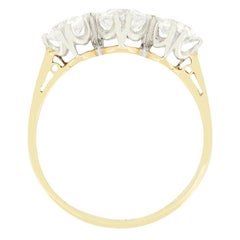 Edwardian 1.85ct Diamond Three Stone Ring, c.1910s
