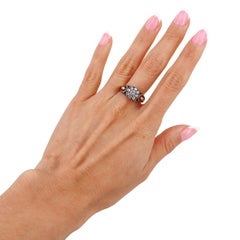 Edwardian 1890 Ring in 14kt yellow Gold and Silver with Old mine Diamonds