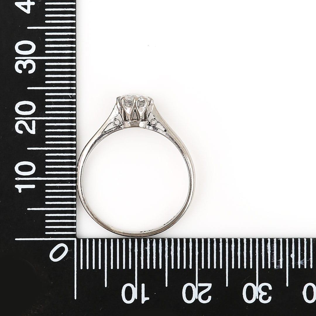 Edwardian 18ct Gold and Platinum 0.50ct Brilliant Diamond Ring Circa 1915 For Sale 8