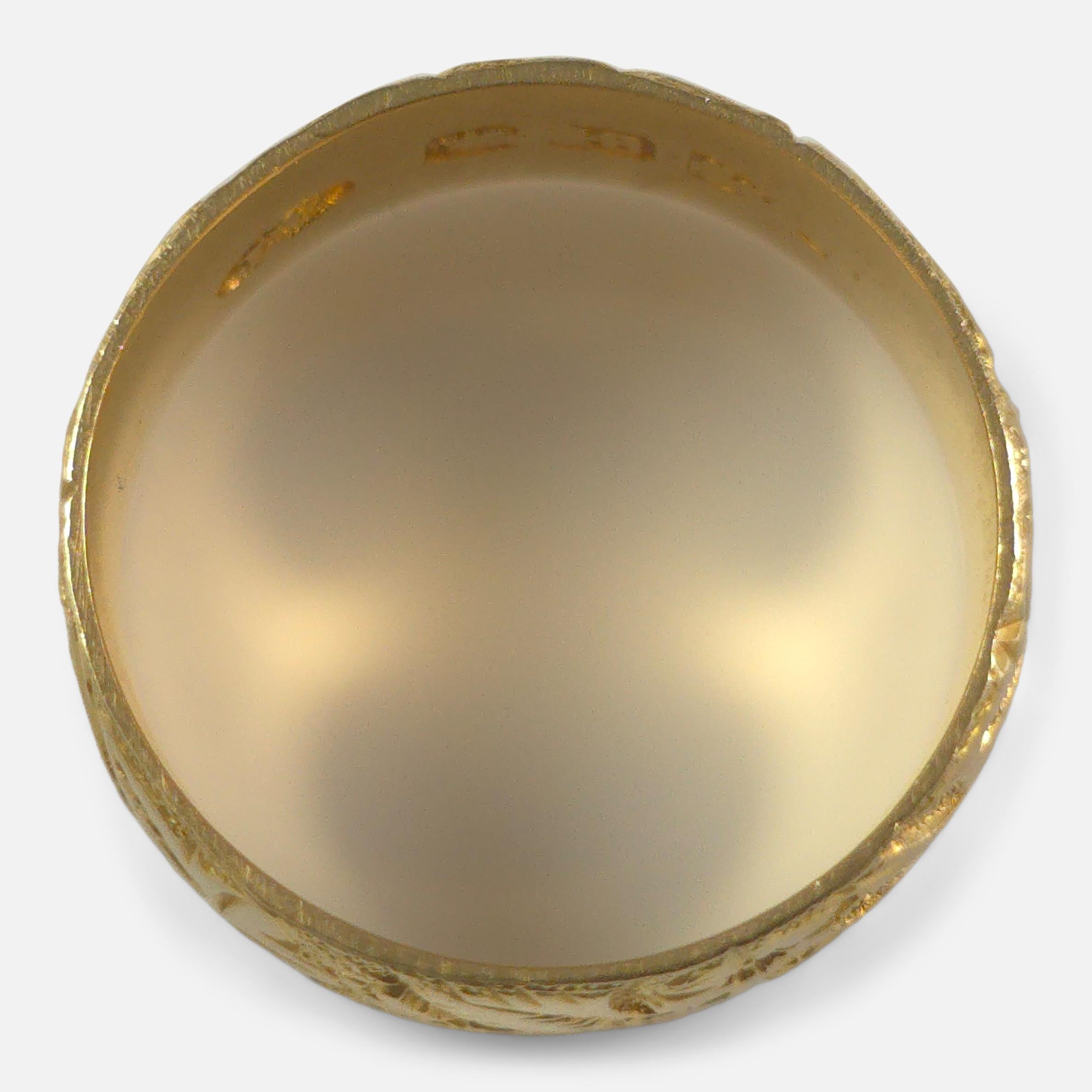 Edwardian 18ct Gold Engraved Keeper Ring 5