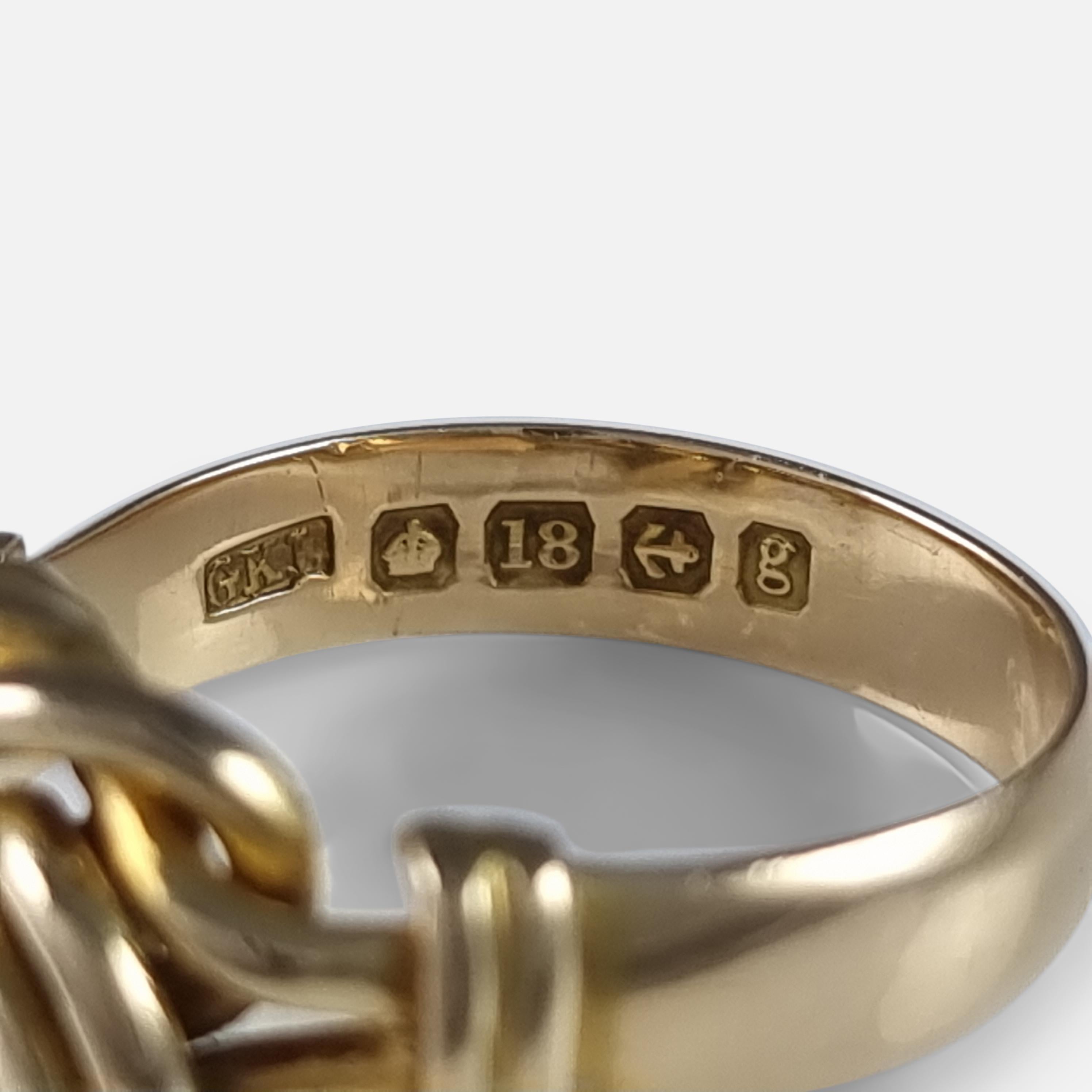 Edwardian 18ct Gold Knot Ring, 1906 6