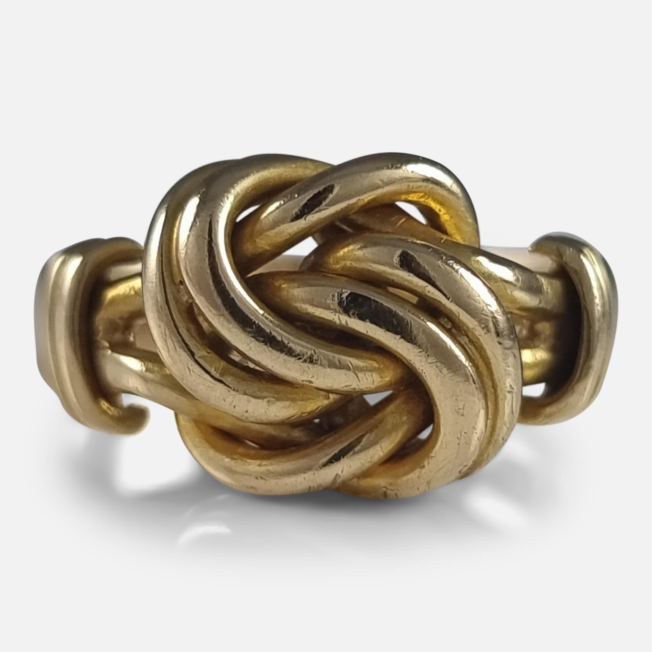 Edwardian 18ct Gold Knot Ring, 1906 7