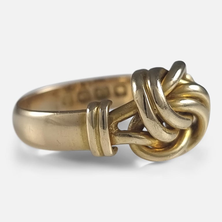 Edwardian 18ct Gold Knot Ring, 1906 In Good Condition For Sale In Glasgow, GB
