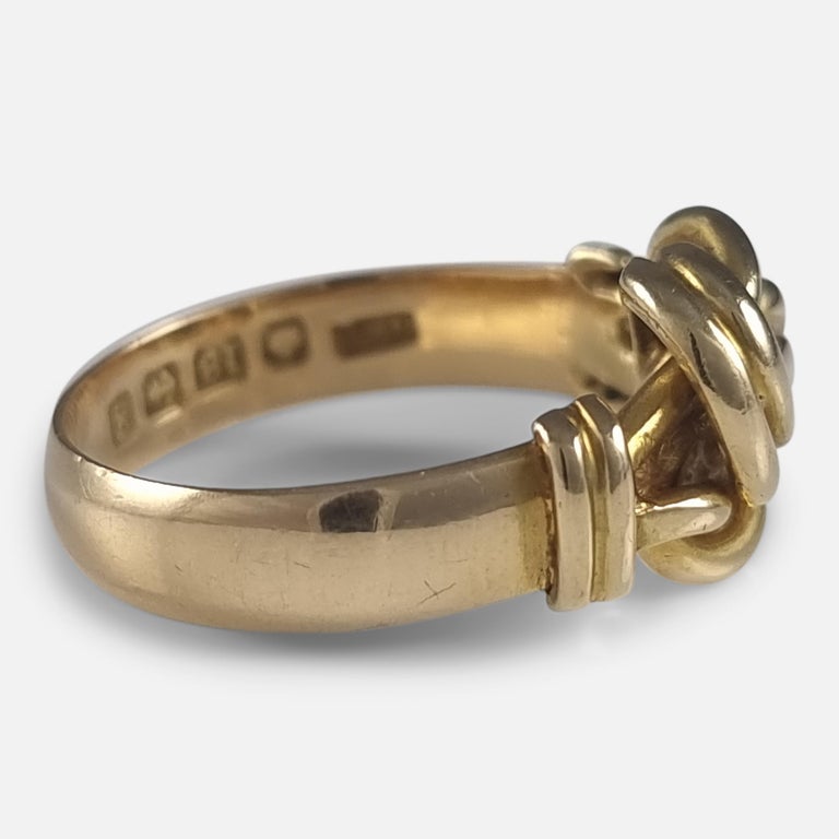 Women's or Men's Edwardian 18ct Gold Knot Ring, 1906 For Sale