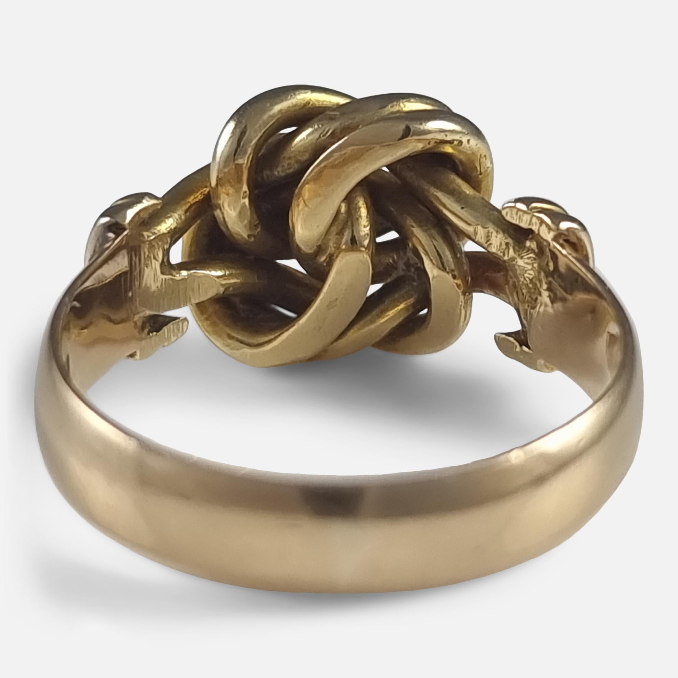Edwardian 18ct Gold Knot Ring, 1906 1