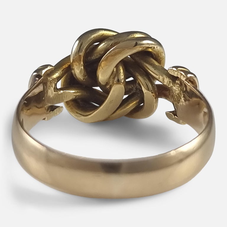 Edwardian 18ct Gold Knot Ring, 1906 For Sale 1