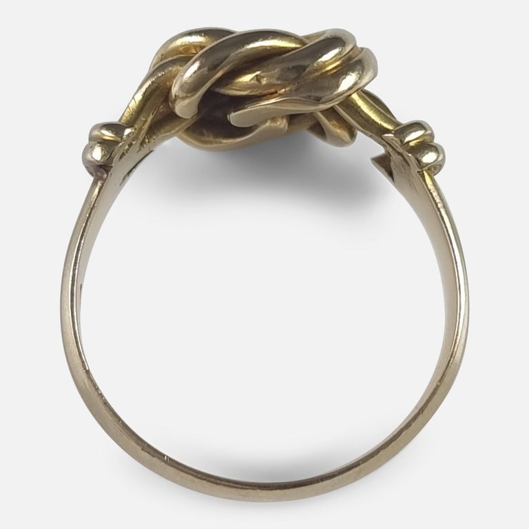 Edwardian 18ct Gold Knot Ring, 1906 For Sale 2