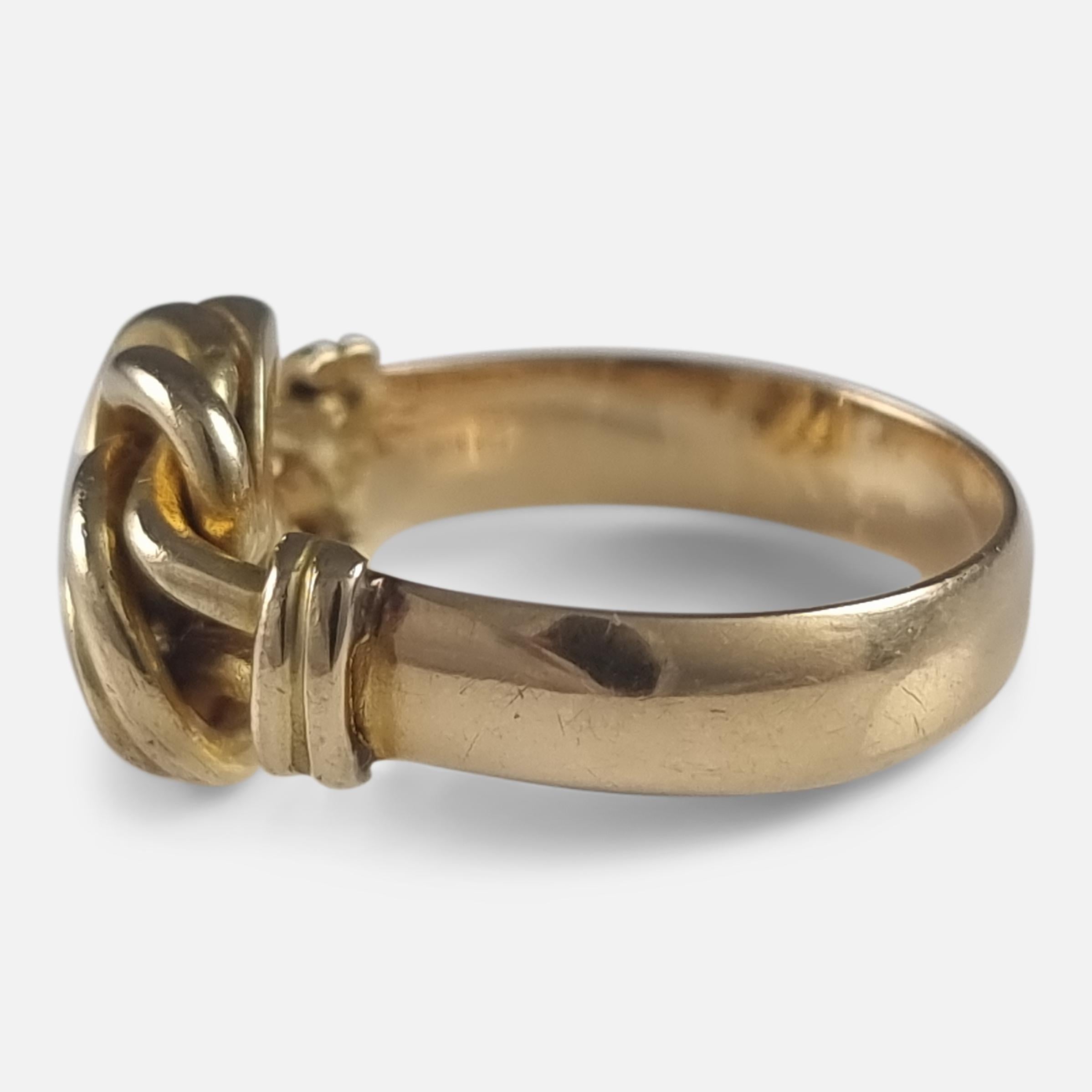 Edwardian 18ct Gold Knot Ring, 1906 3