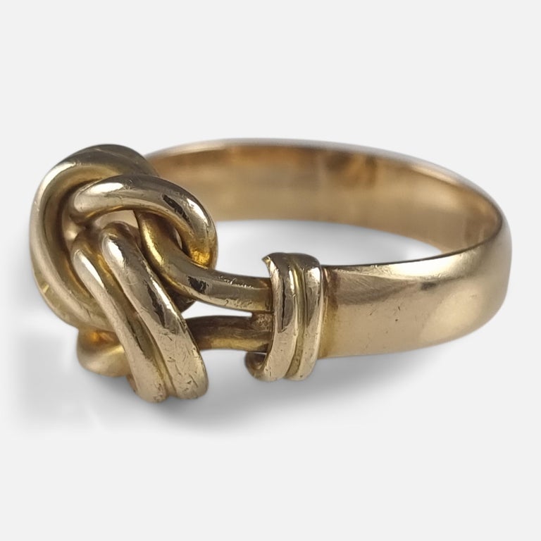 Edwardian 18ct Gold Knot Ring, 1906 For Sale 4