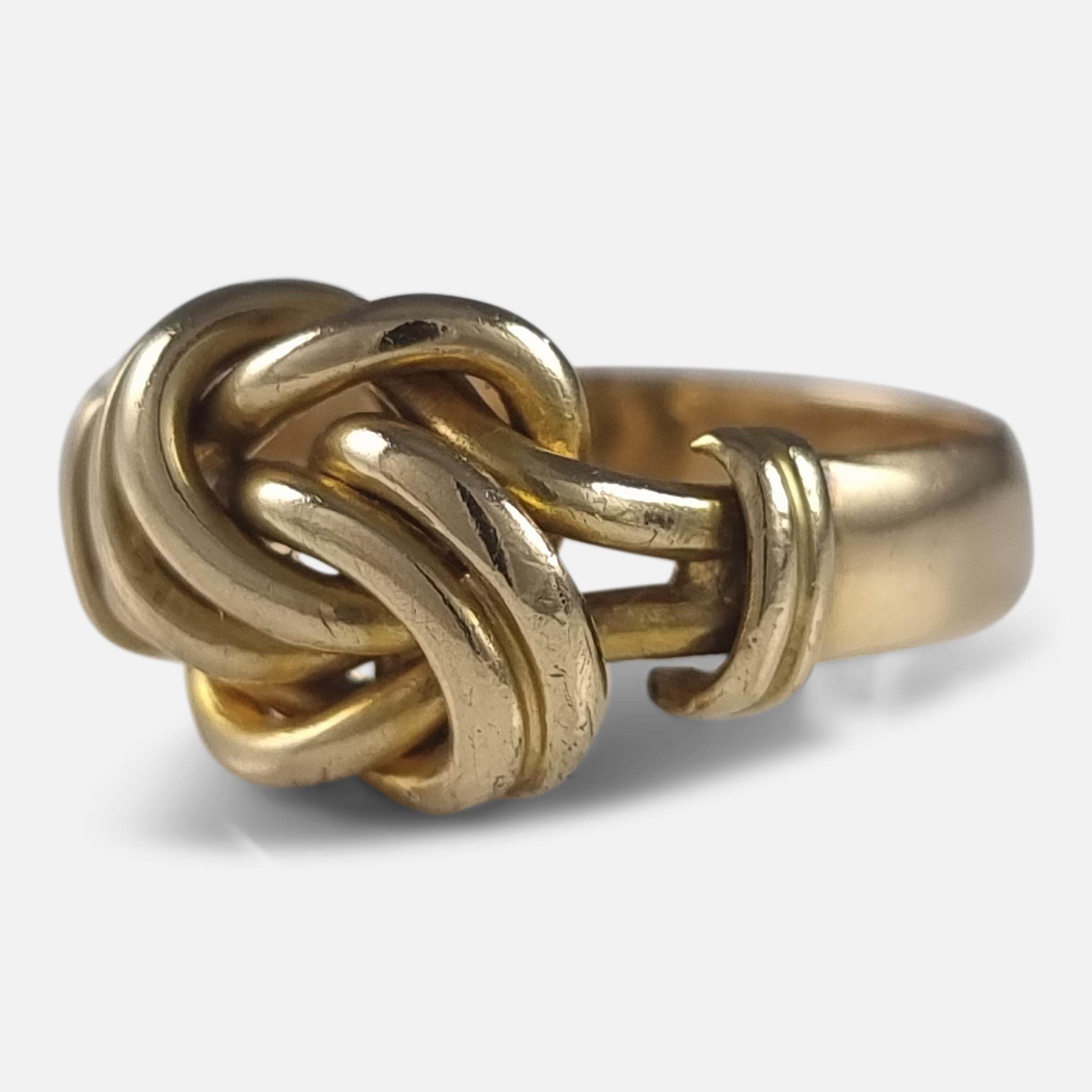 Edwardian 18ct Gold Knot Ring, 1906 5