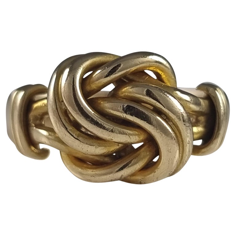 Edwardian 18ct Gold Knot Ring, 1906 For Sale
