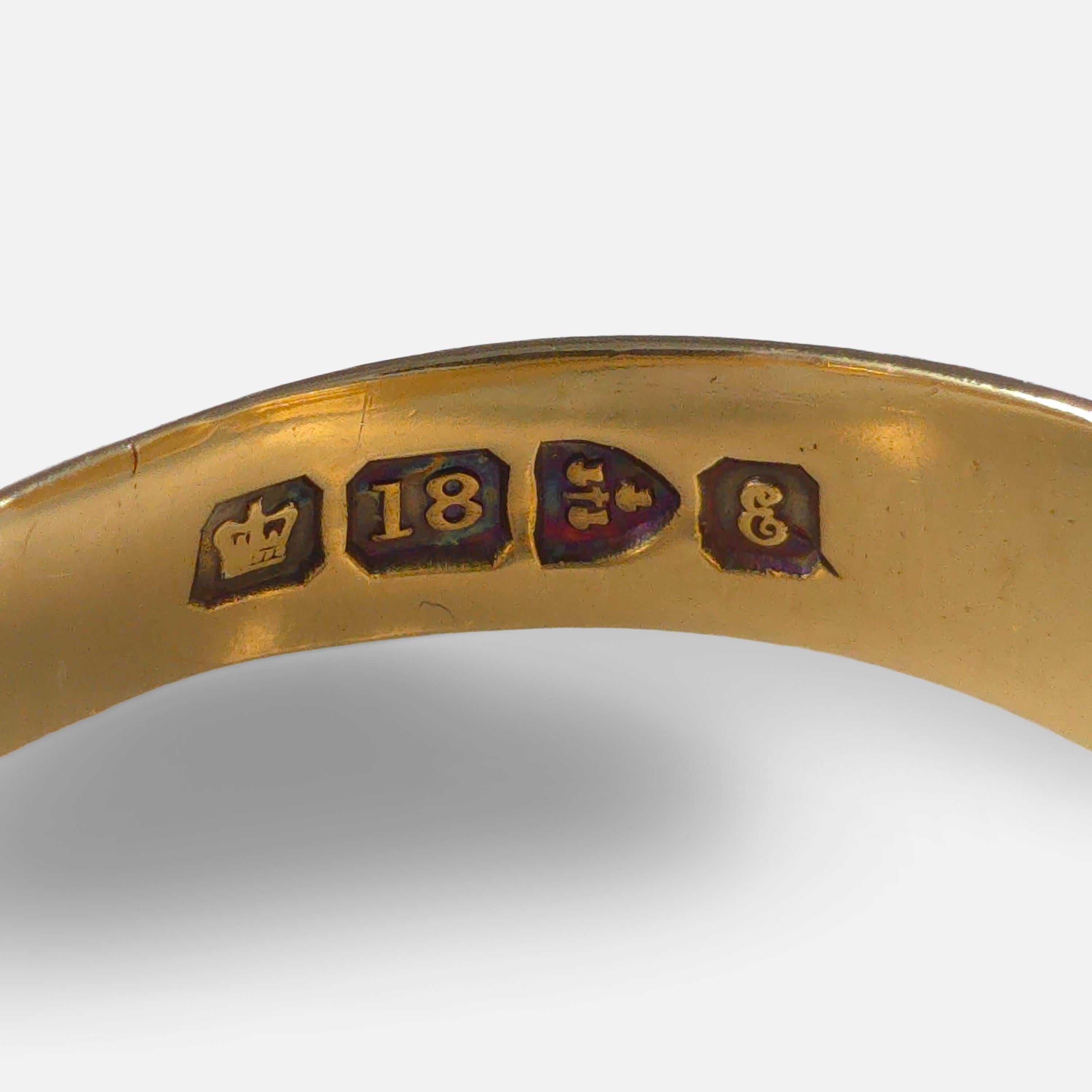 Anello massonico Edwardiano in oro 18ct, 1905 in vendita 6