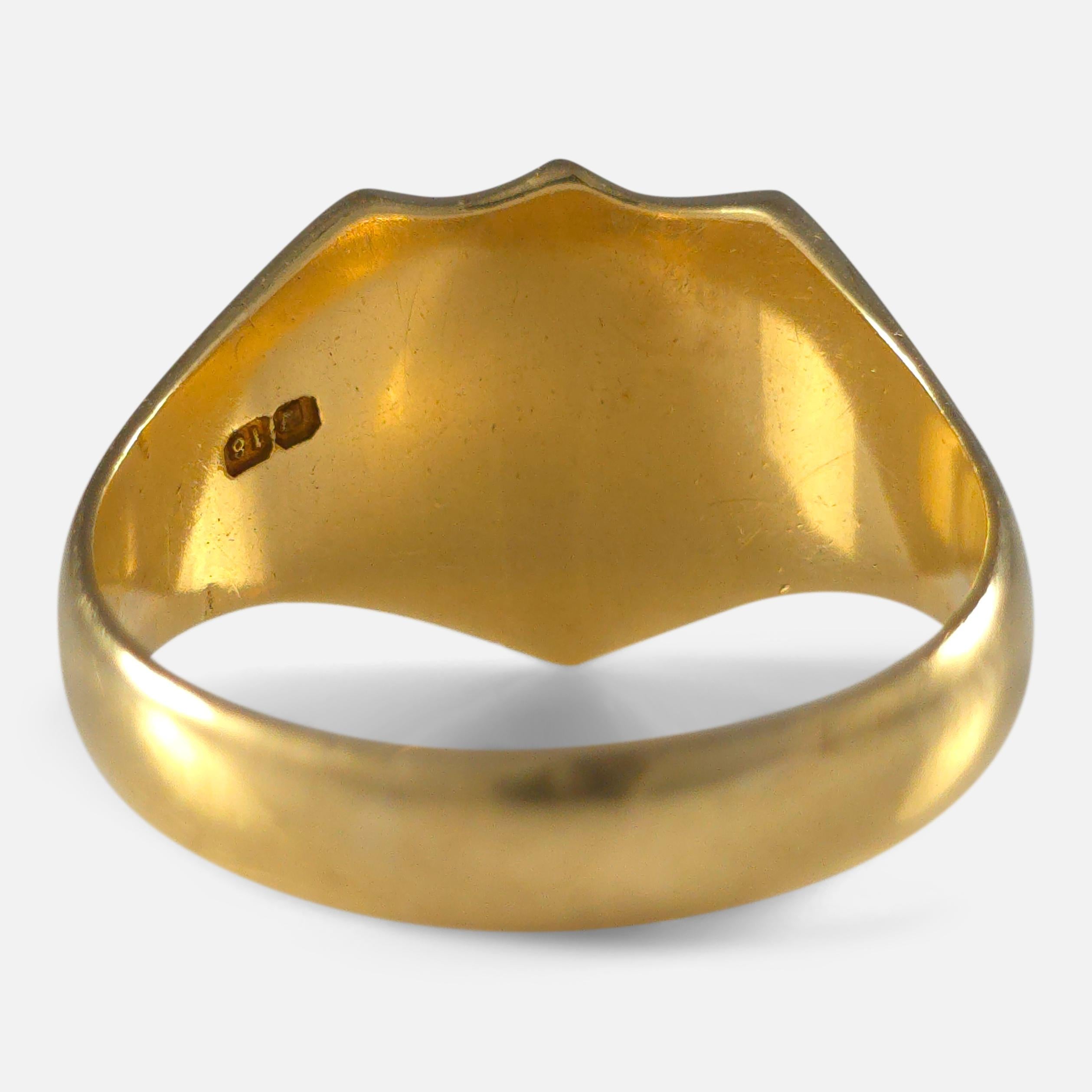 Anello massonico Edwardiano in oro 18ct, 1905 in vendita 1