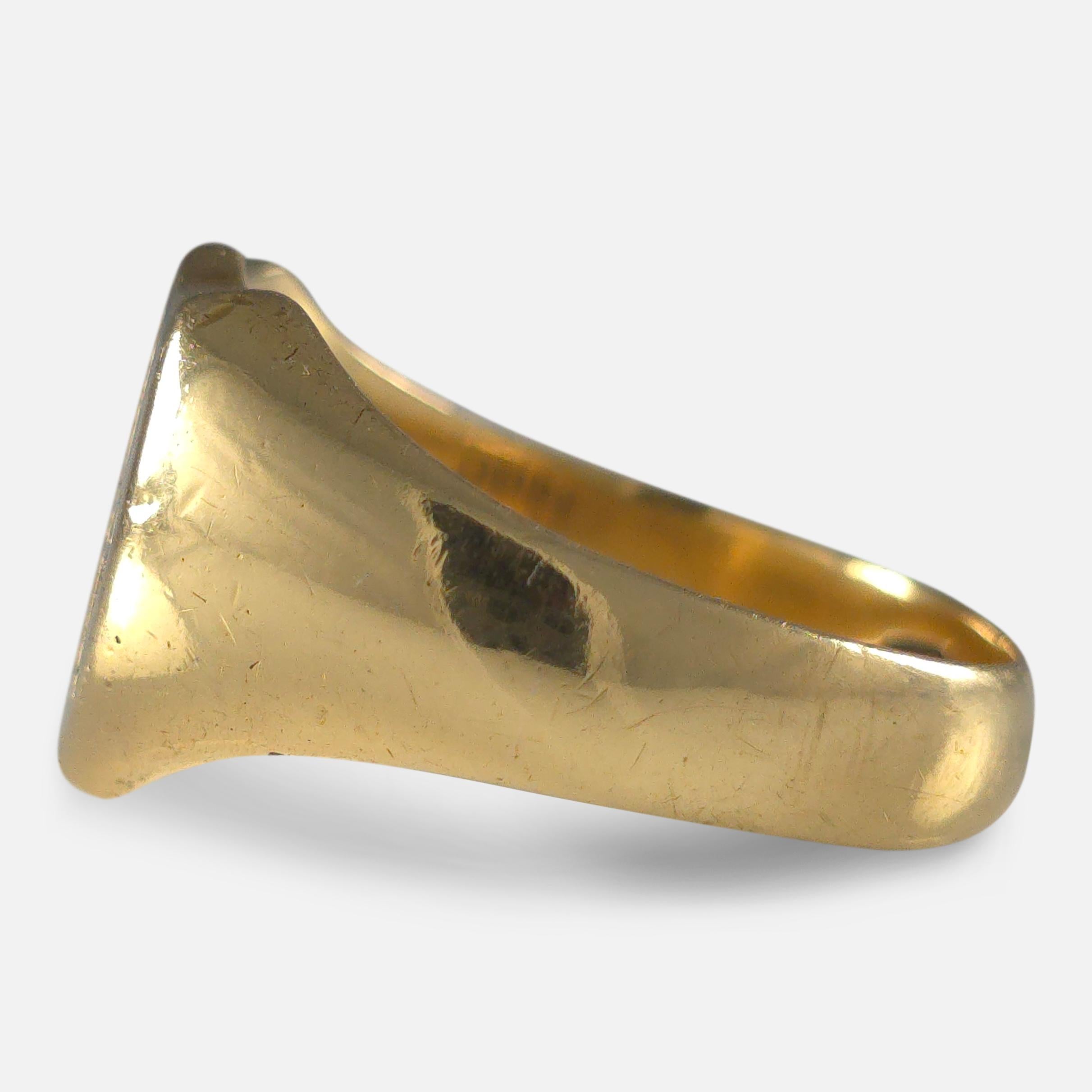 Anello massonico Edwardiano in oro 18ct, 1905 in vendita 3