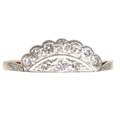 Edwardian 18ct Gold & Platinum, Diamond Tiara Ring