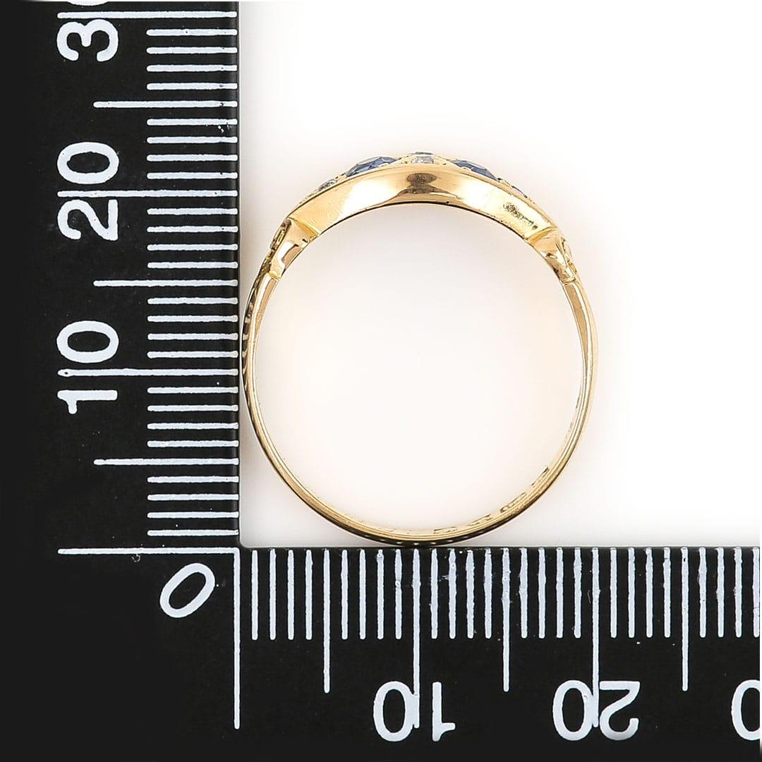 Edwardian 18 Carat Gold Sapphire and Diamond Gypsy Ring, circa 1907 9