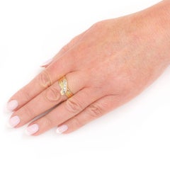 Edwardian 18ct Yellow Gold Diamond Snake Ring, Circa 1915