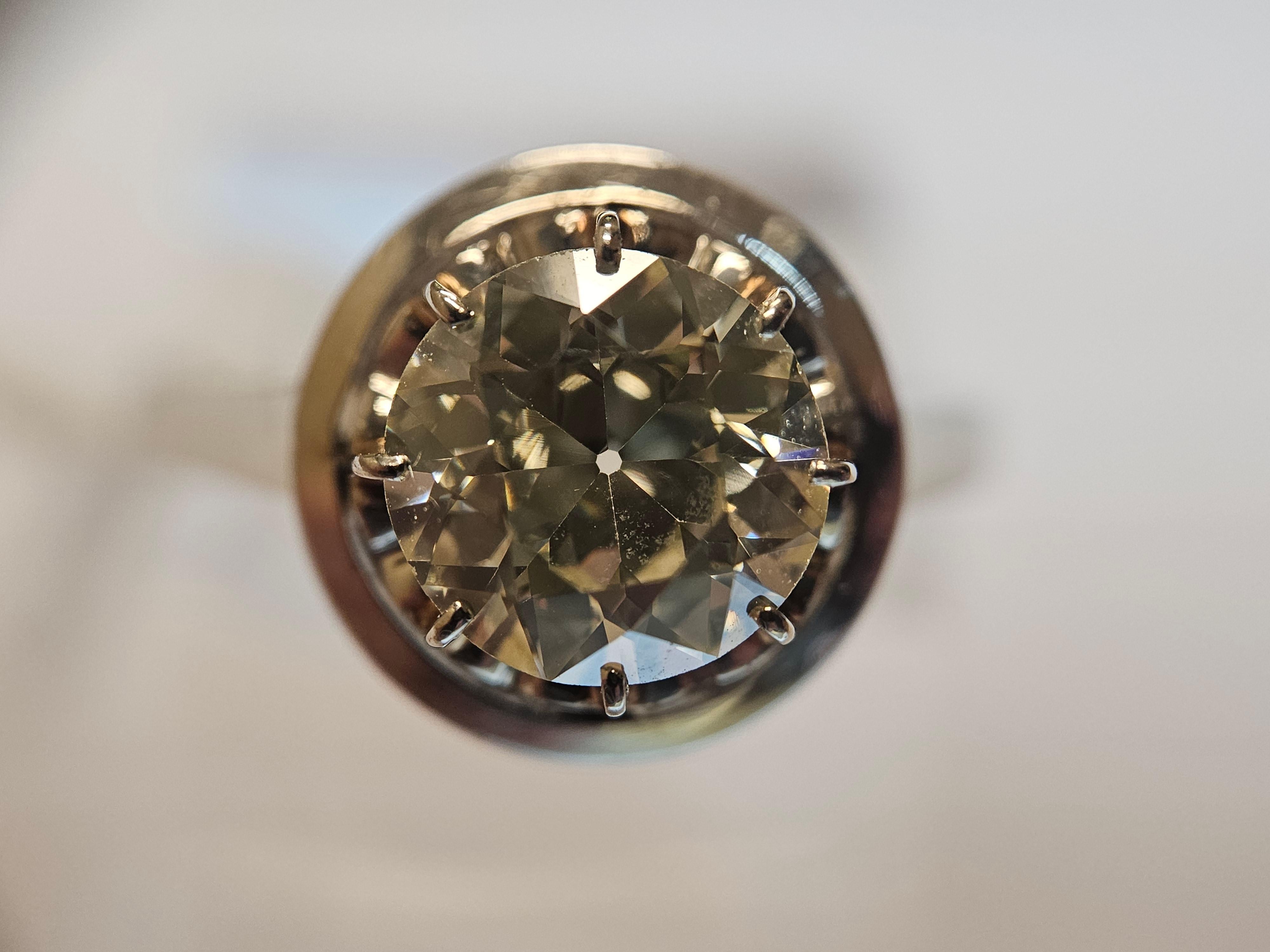 Bague de fiançailles Edwardian 18k 2.1ct Old European Cut Diamond Engagement Ring Pour femmes en vente