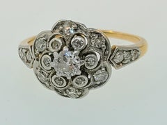 Edwardian 18k Daisy Diamond Engagement Ring