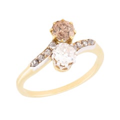 Edwardian 18k Diamond Moi Et Toi Ring