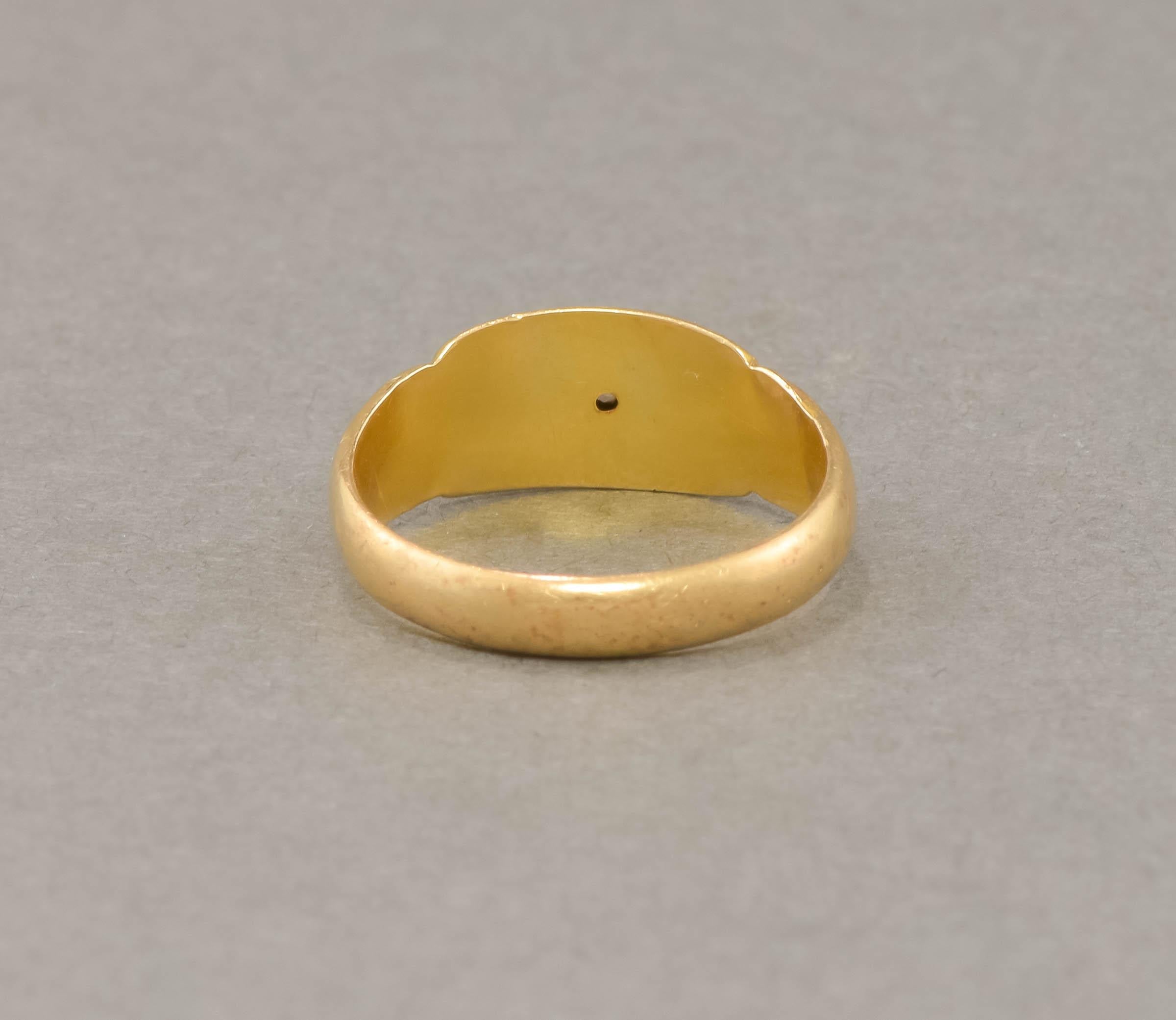 Edwardian 18K Gold Diamond Band Ring, Hallmarked Chester 1910 - 1911 4