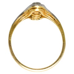 Edwardian 18k Gold & Platinum Diamond Openwork Cluster Ring, Circa 1910