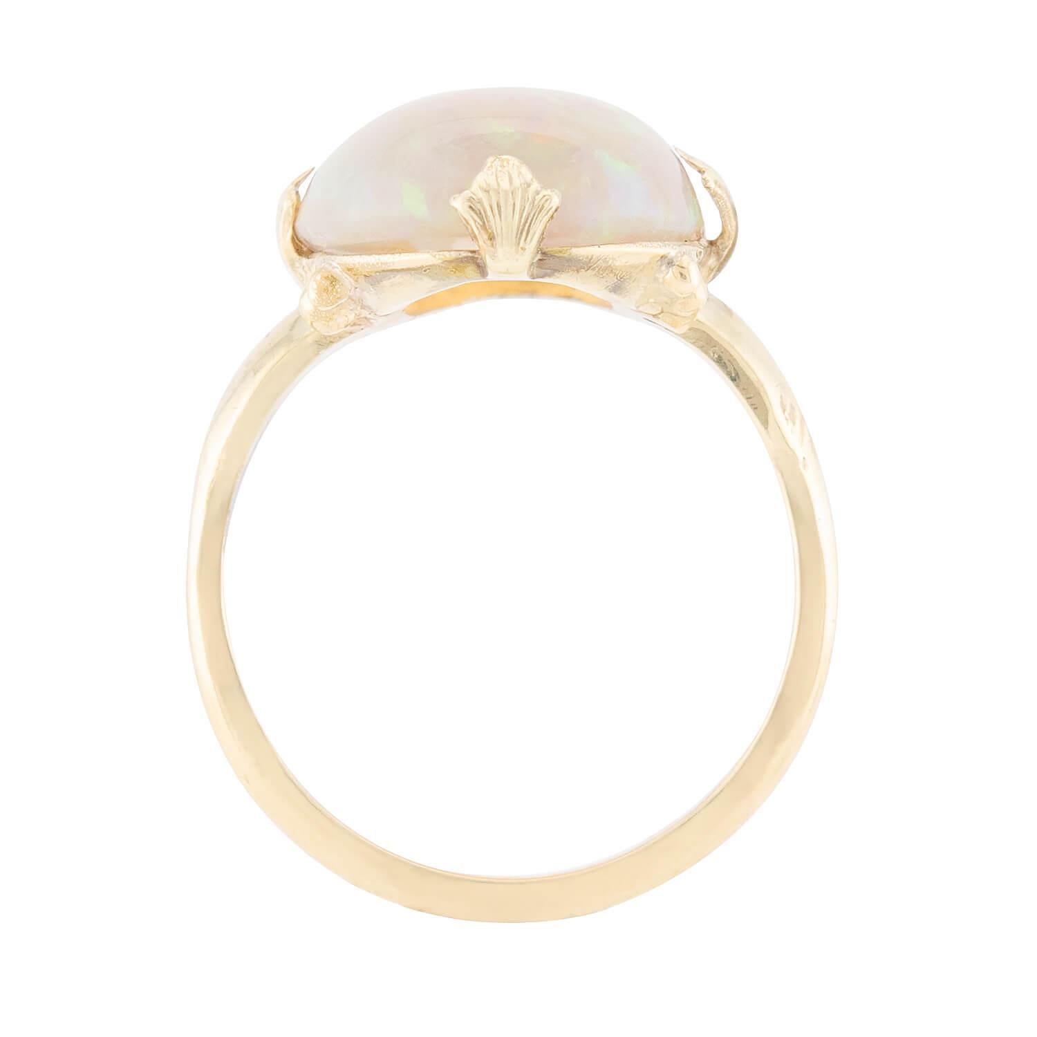 Edwardian 18k Opal Ring In Good Condition For Sale In Narberth, PA