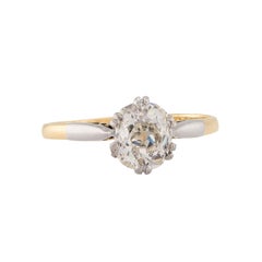 Edwardian 18k/Platinum Diamond Engagement Ring 1.30ct