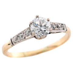 Edwardian 18k/Platinum Diamond Engagement Ring .45ct Antique Edwardian 18k/Platinum Diamond Engagement Ring .45ct