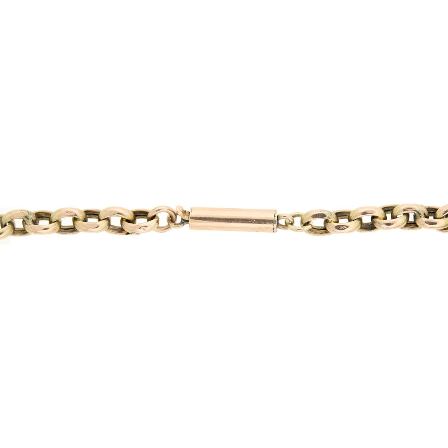 Edwardian 18k/Platinum Sapphire + Rose Cut Diamond Horseshoe Pendant Necklace For Sale 1