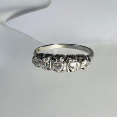 Edwardian 18K White Gold Diamond .35ctw Ring