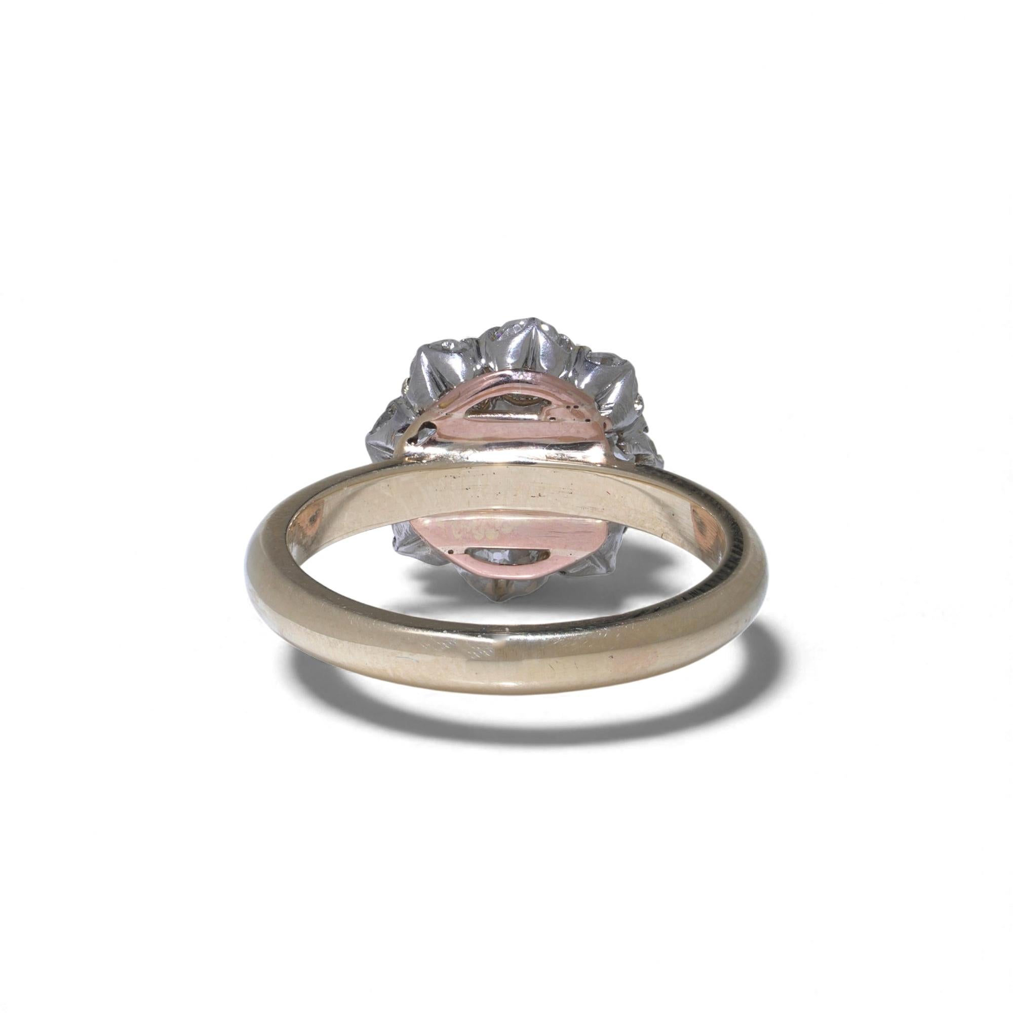 Edwardian 18KT Gold Diamond Daisy Cluster Ring, c.1910 Bon état - En vente à Braintree, GB