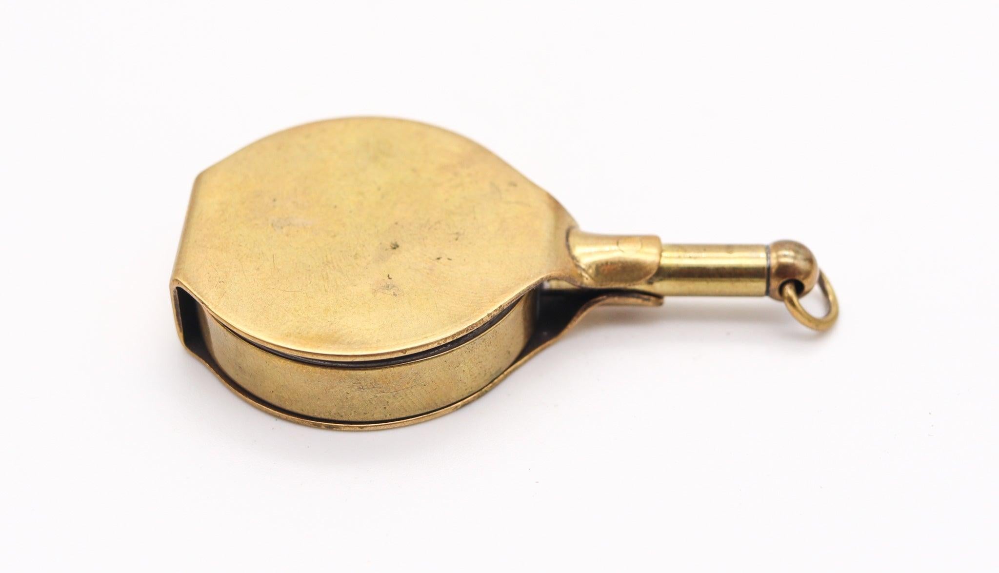 EDWARDIAN 1900 British Antique Foldable Lupe Lupenanhänger In poliert (Bronze) im Angebot