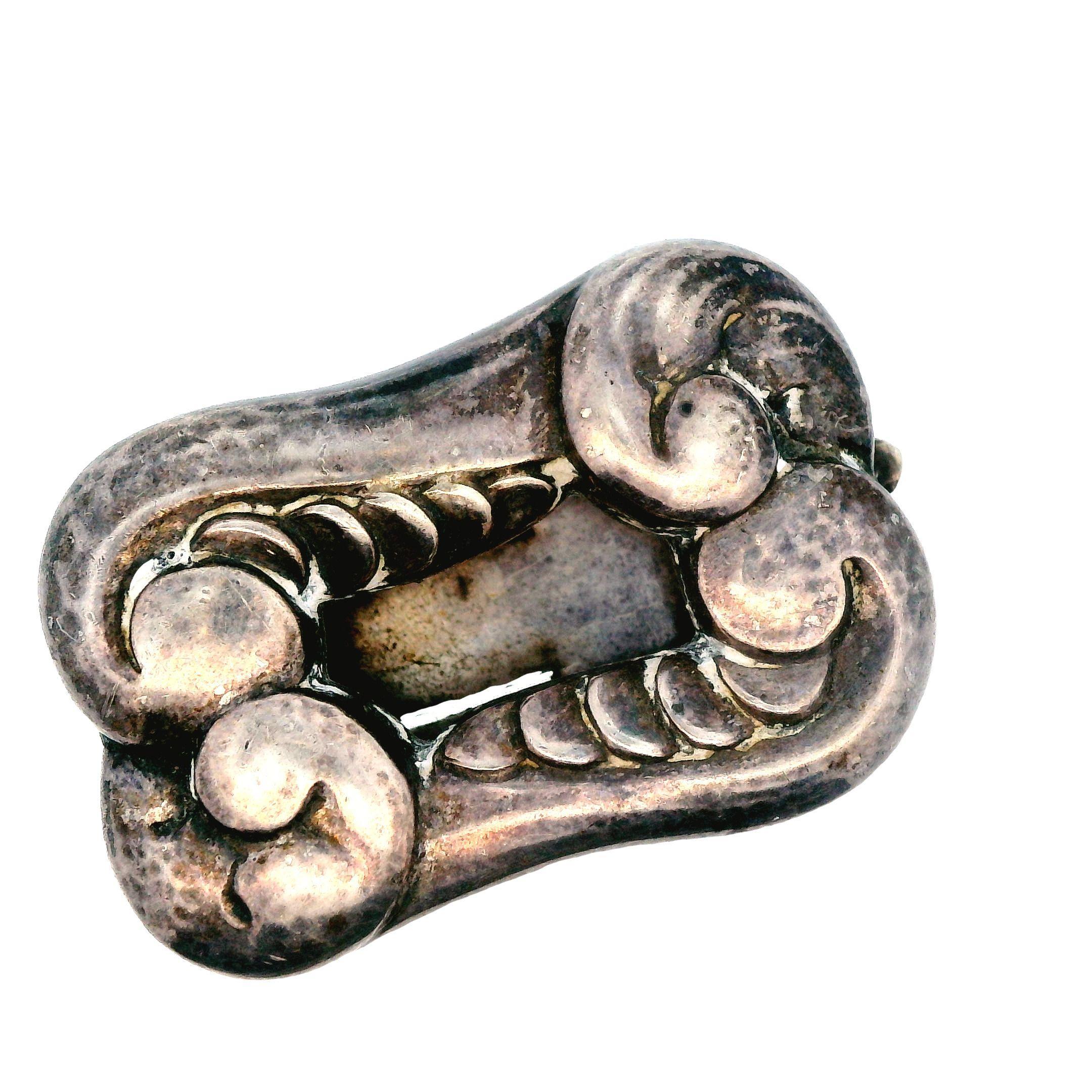 Contemporary Edwardian 1910 Georg Jensen Sterling Silver Clips Model #36 For Sale