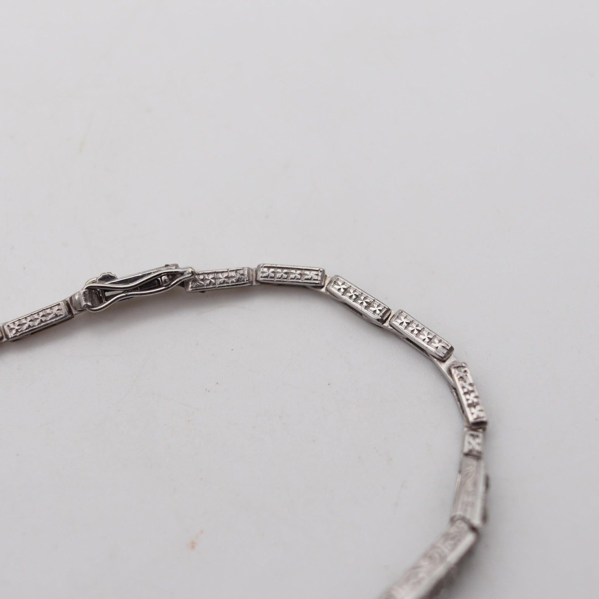 EDWARDIAN 1910 Pulsera Transicional de Platino con 2,39 qt de Eurodiamantes en Excelente estado para la venta en Miami, FL