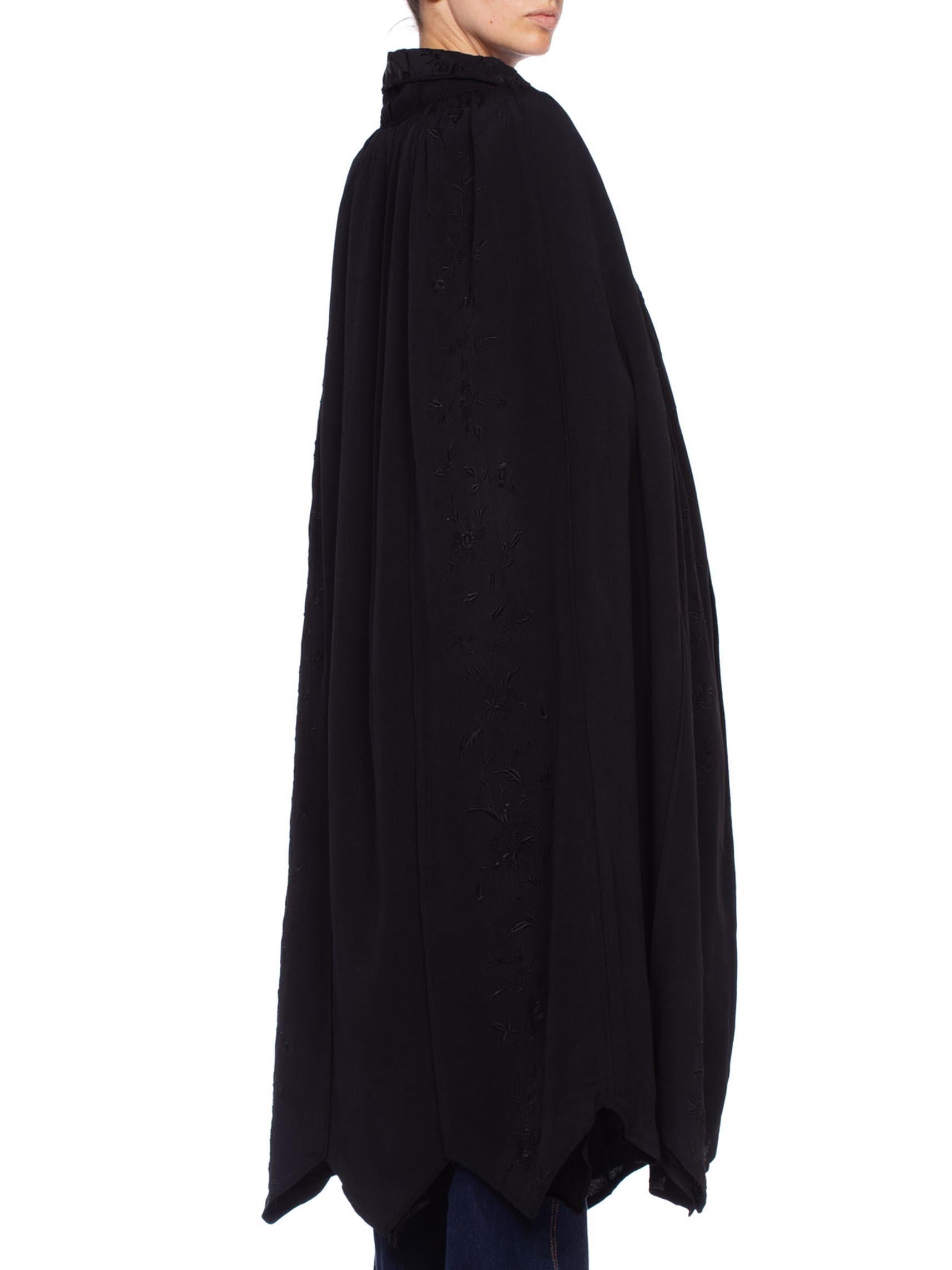 black silk cape