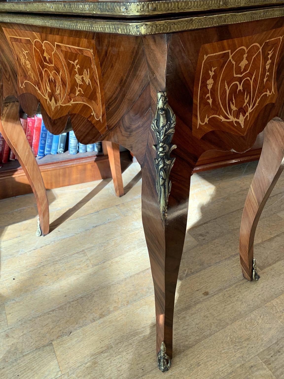 Edwardian / 1920’s French Inlaid Kingwood Card Table 5